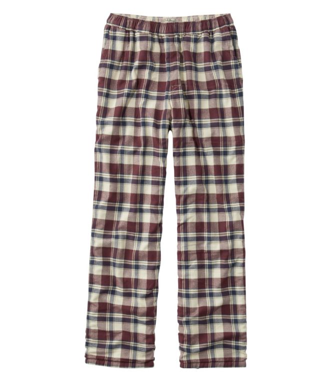 Men's Fleece-Lined Flannel Lounge Pants - LLBeanoutlets