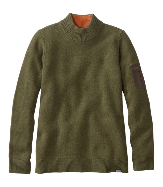 Women's Maine Guide Mock Crew Sweater - LLBeanoutlets