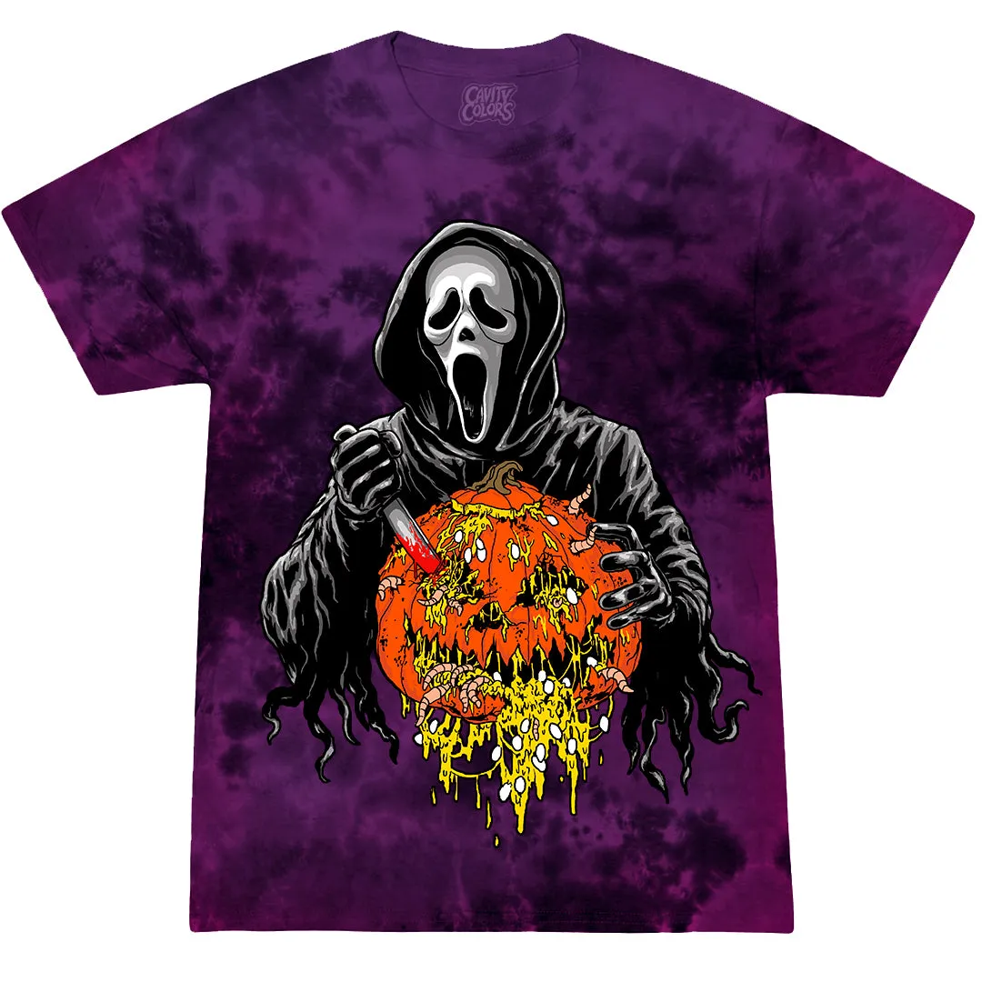 GHOST FACE: CREEPY CARVER - T-SHIRT (PURPLE TIE DYE) - LLBeanoutlets
