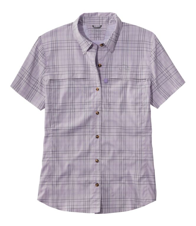 Women's Tropicwear Shirt, Plaid Short-Sleeve - LLBeanoutlets