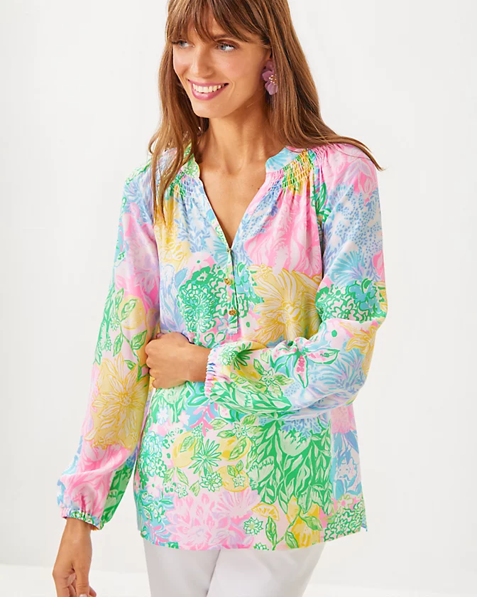 Elsa Silk Top - LLBeanoutlets