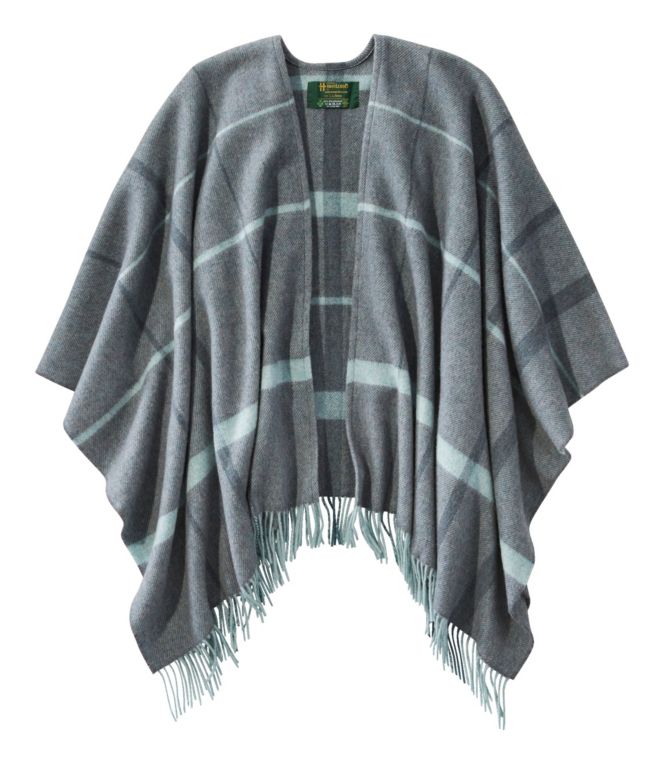 Women's L.L.Bean Poncho Scarf, Plaid - LLBeanoutlets