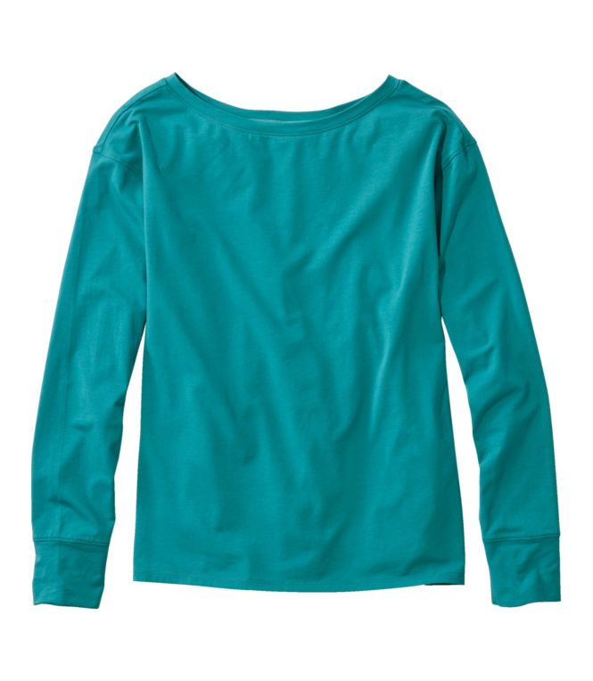 Women's Beyond Soft Tee, Pleat-Back Long-Sleeve - LLBeanoutlets