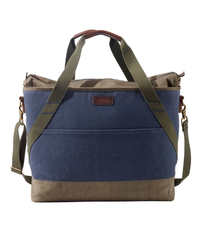 Insulated Waxed-Canvas Tote, Large - LLBeanoutlets