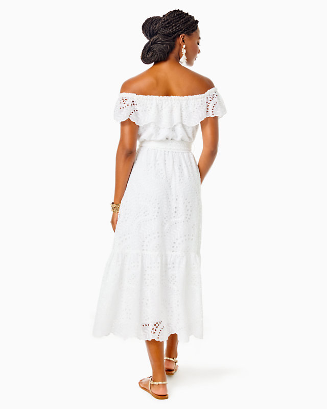 Geri Off-The-Shoulder Midi Dress - LLBeanoutlets