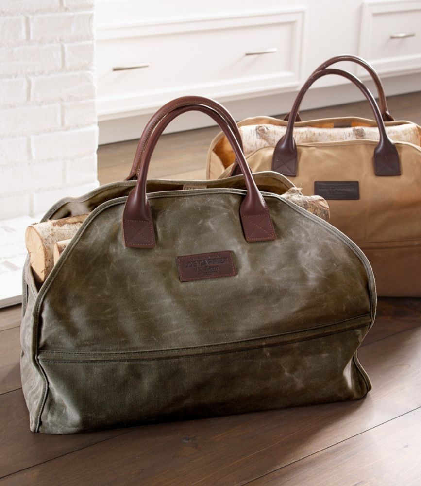 Waxed-Canvas Log Carrier - LLBeanoutlets