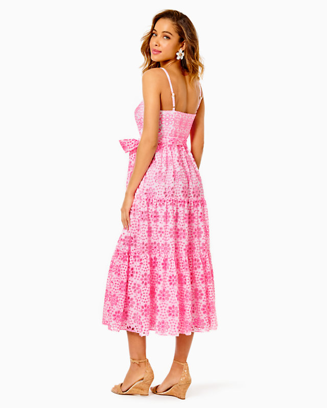 Edith Eyelet Midi Dress - LLBeanoutlets