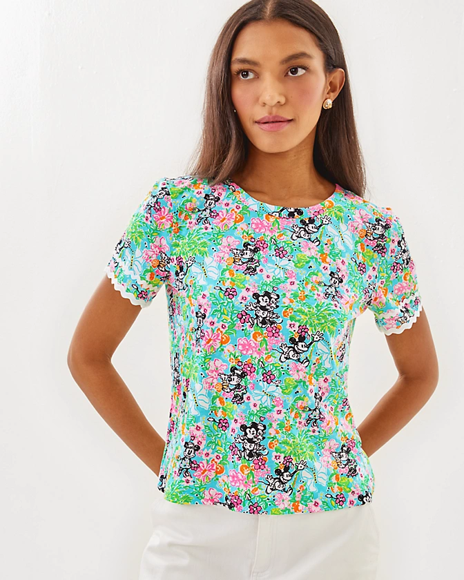 Lilly Hearts Disney Clairmont Trimmed Knit Top - LLBeanoutlets