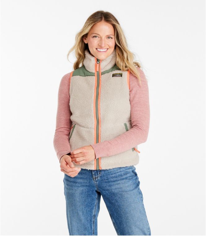 Women's Bean's Sherpa Fleece Vest - LLBeanoutlets