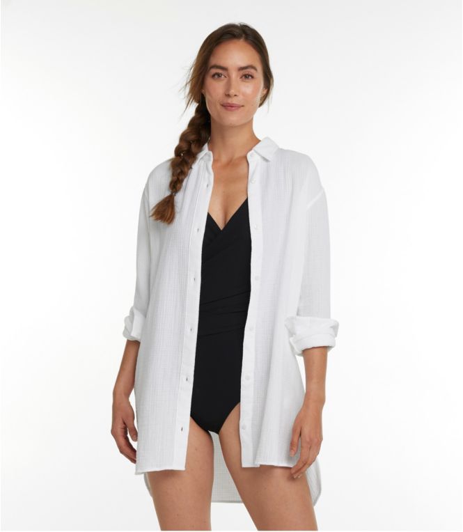 Women's Cloud Gauze Cover-Up Shirt - LLBeanoutlets