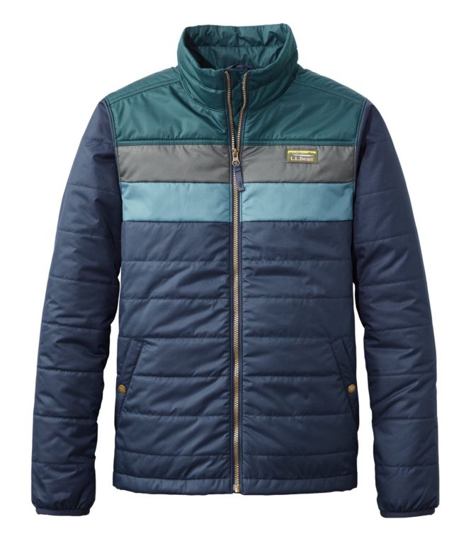 Men's Mountain Classic Puffer Jacket, Colorblock - LLBeanoutlets
