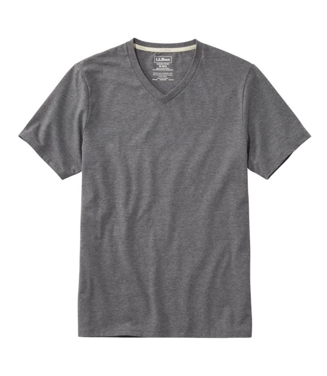 Men's Comfort Stretch Pima Tee, Short-Sleeve, V-Neck - LLBeanoutlets