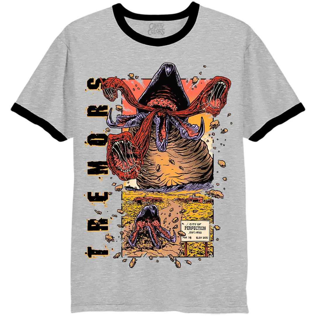TREMORS: '90s HORROR - RINGER T-SHIRT - LLBeanoutlets