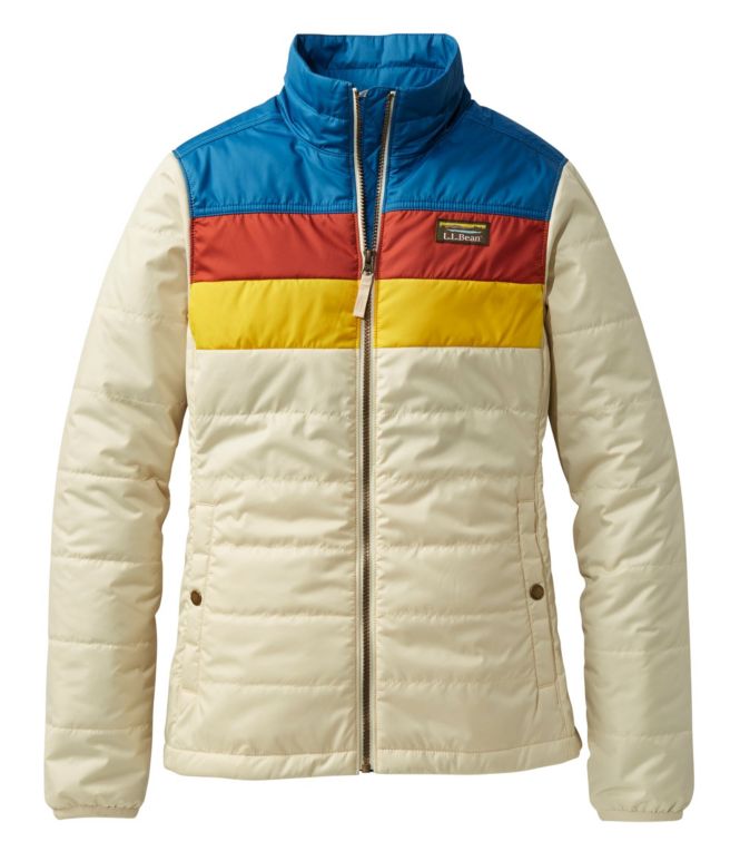 Women's Mountain Classic Puffer Jacket, Colorblock - LLBeanoutlets