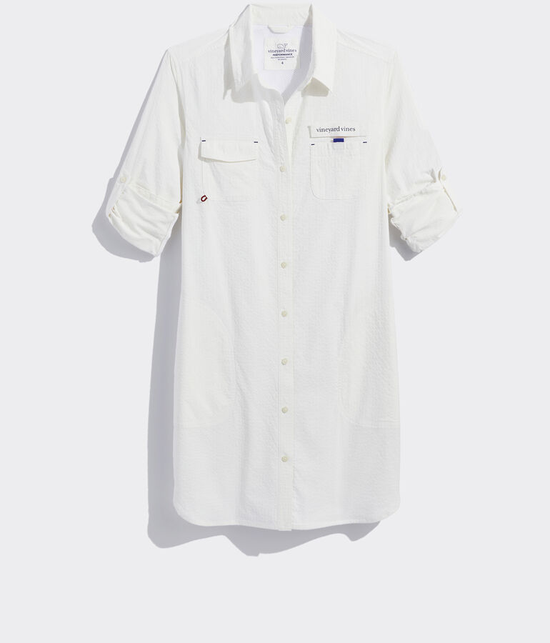 Harbor Seersucker Shirt Cover-Up - LLBeanoutlets