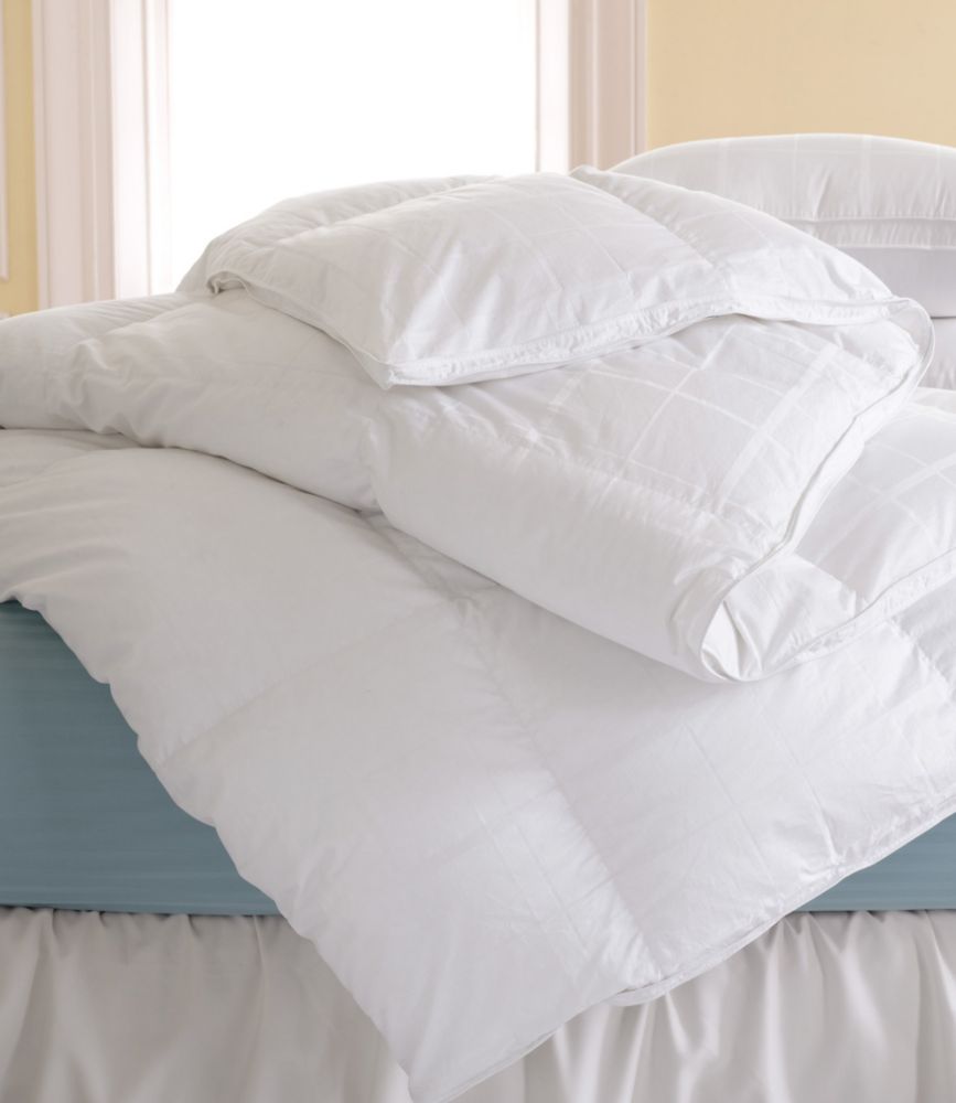 Sateen White Goose Down Comforter, Warm - LLBeanoutlets