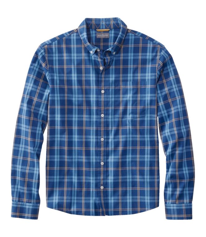 Men's Signature Stretch Poplin Shirt, Long-Sleeve, Slim Fit - LLBeanoutlets