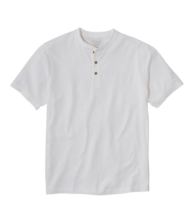 Men's Carefree Unshrinkable Tee, Traditional Fit, Henley - LLBeanoutlets
