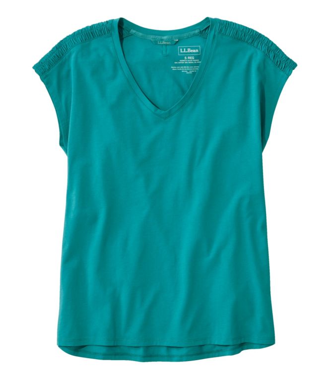 Women's Beyond Soft V-Neck Tee, Short Sleeve - LLBeanoutlets