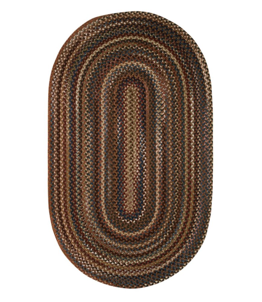 L.L.Bean Braided Wool Rug, Oval - LLBeanoutlets