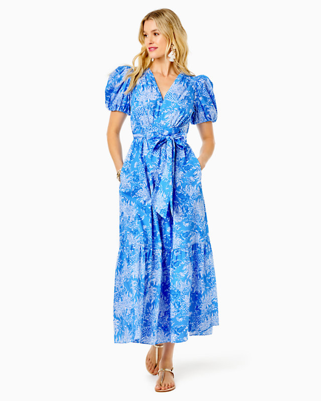 Ezralyn Short Sleeve Cotton Maxi Dress - LLBeanoutlets