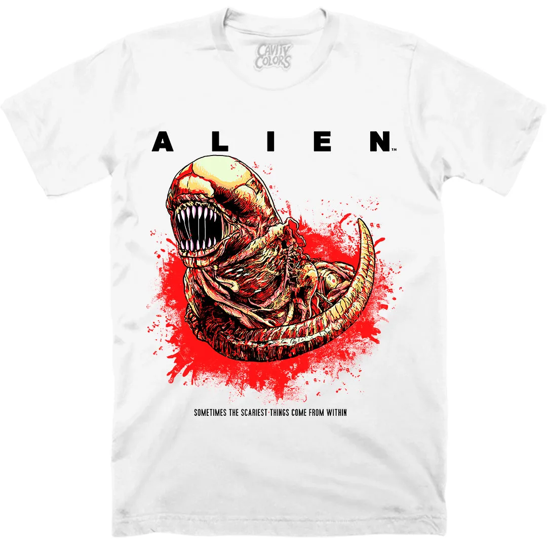 ALIEN: CHESTBURSTER - T-SHIRT (KANE'S WHITE TEE) - LLBeanoutlets