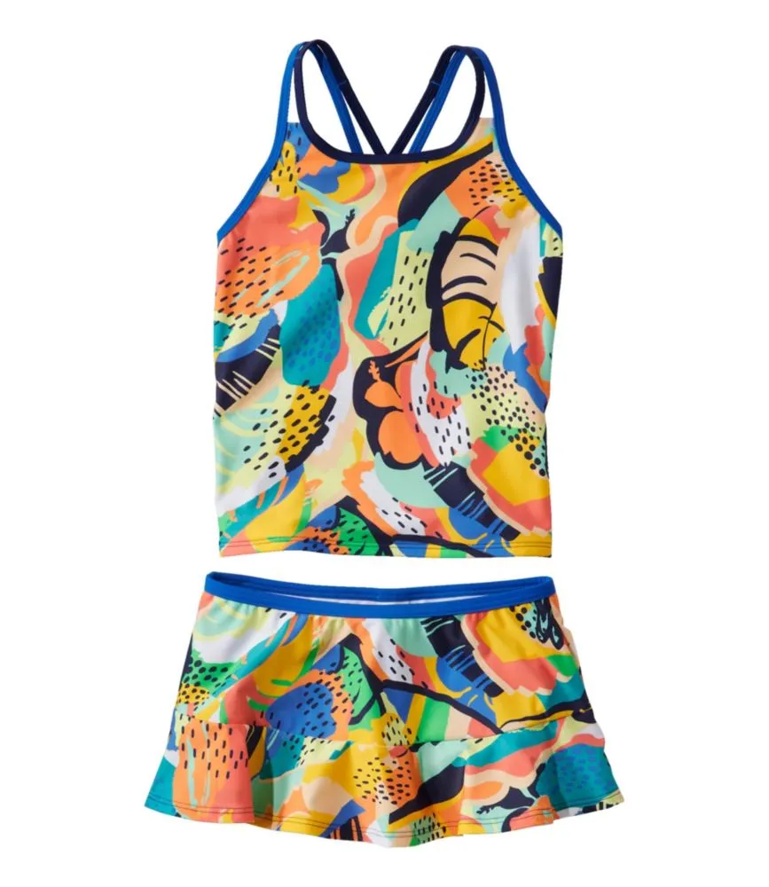 Girls' Watersports Swimwear, Tankini Skirt Set - LLBeanoutlets