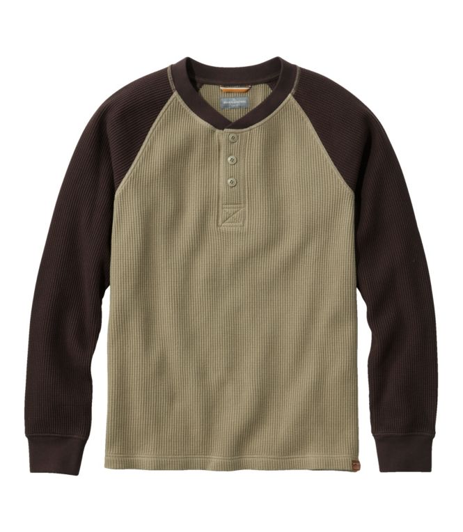 Men's Signature Waffle Henley - LLBeanoutlets