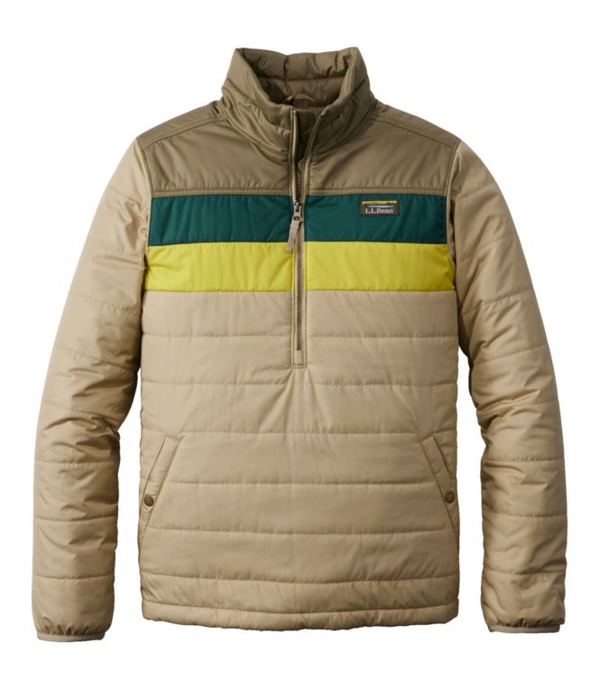 Men's Mountain Classic Puffer Pullover, Colorblock - LLBeanoutlets