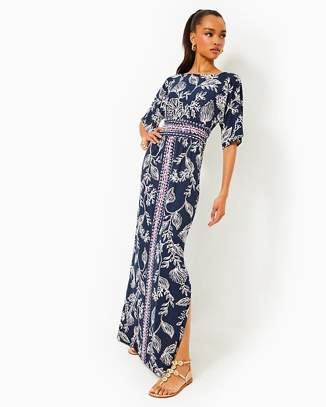 Parigi Boat Neck Maxi Dress - LLBeanoutlets
