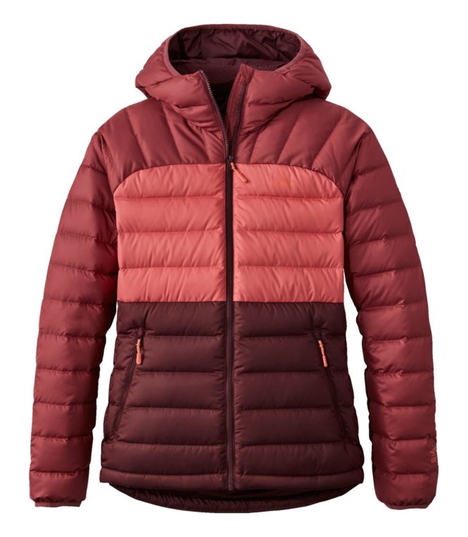Women's Bean's Down Hooded Jacket, Colorblock - LLBeanoutlets