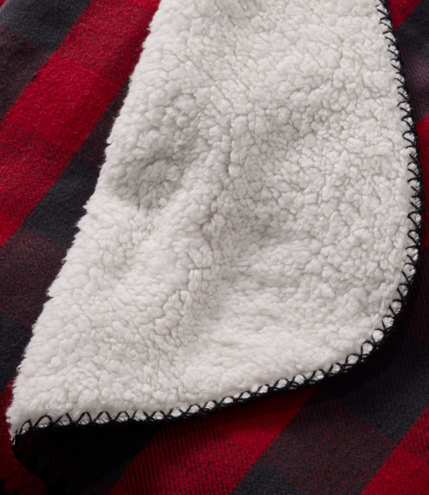 Flannel Sherpa Throw - LLBeanoutlets