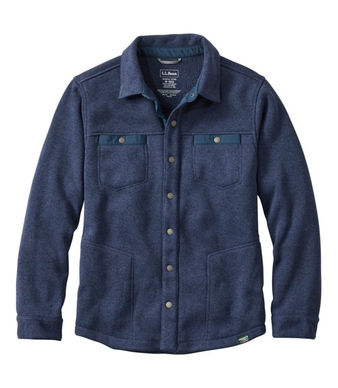 Men's Bean's Sweater Fleece Shirt Jac - LLBeanoutlets