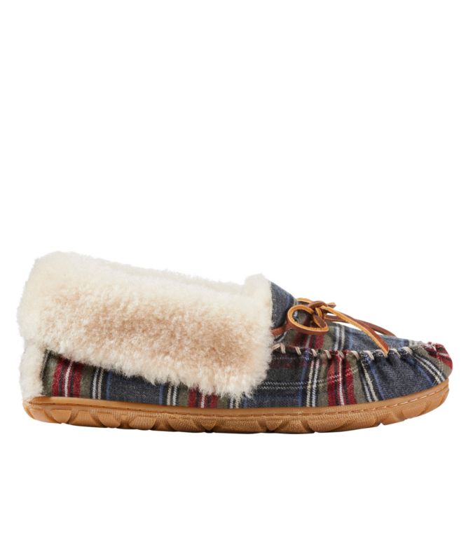 Women's Wicked Good Moccasins, Plaid - LLBeanoutlets