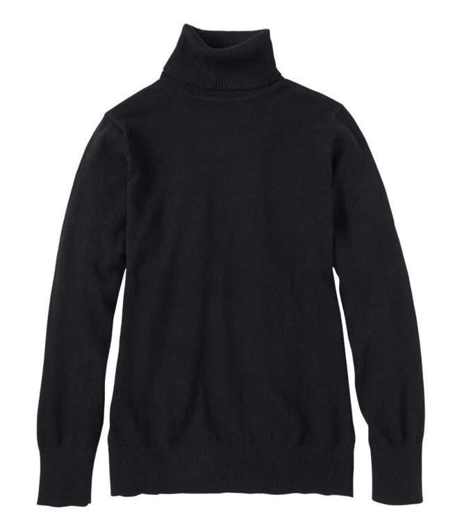 Women's Cotton/Cashmere Sweater, Turtleneck - LLBeanoutlets