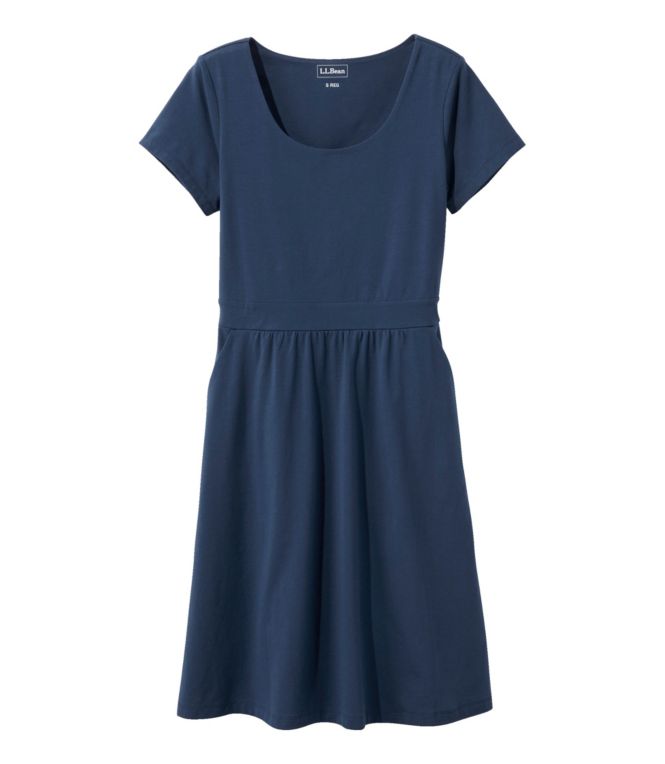 Women's Easy Cotton Fit-and-Flare Dress - LLBeanoutlets