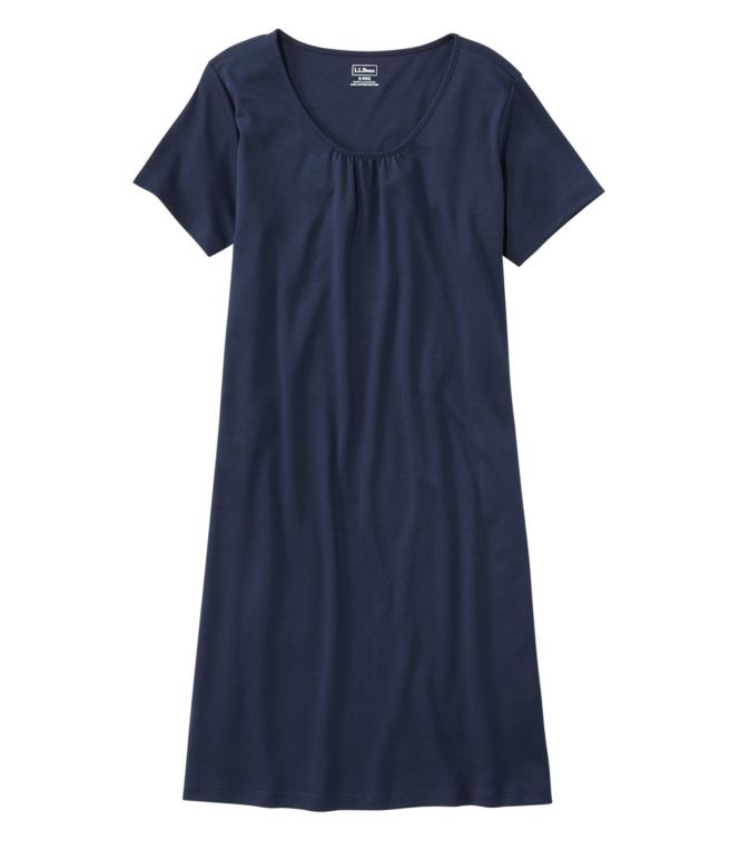 Women's Supima Nightgown, Short-Sleeve - LLBeanoutlets