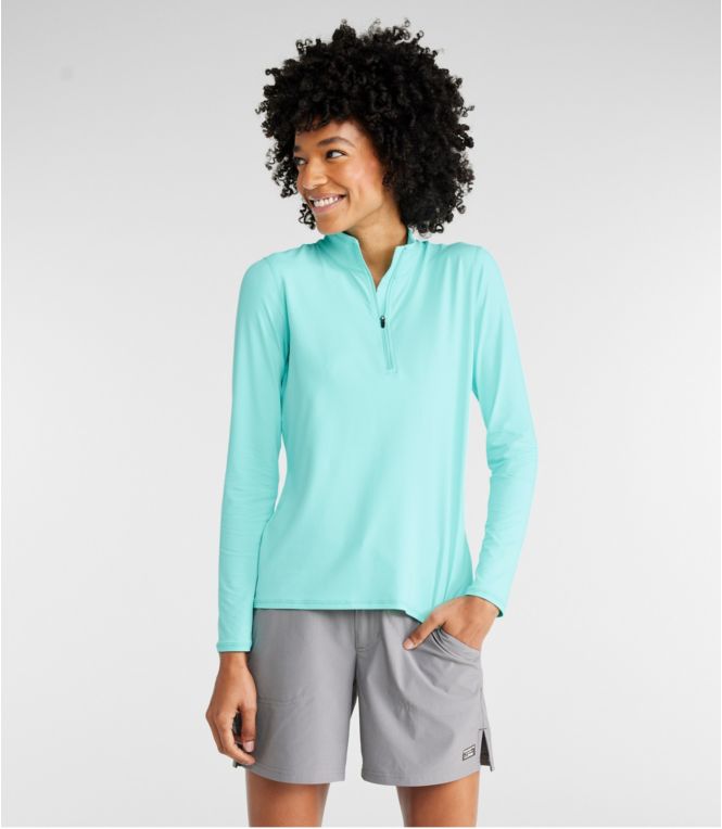 Women's SunSmart? UPF 50+ Sun Shirt, Quarter-Zip - LLBeanoutlets