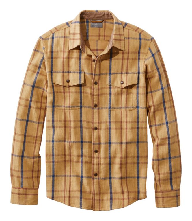 Men's Signature Heritage Textured Flannel Shirt - LLBeanoutlets