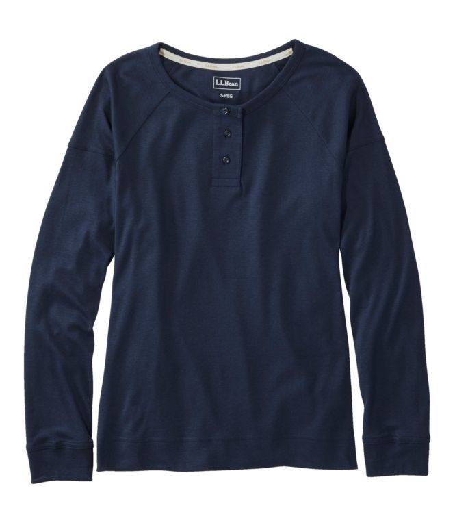 Women's Restorative Sleepwear, Long-Sleeve Henley - LLBeanoutlets