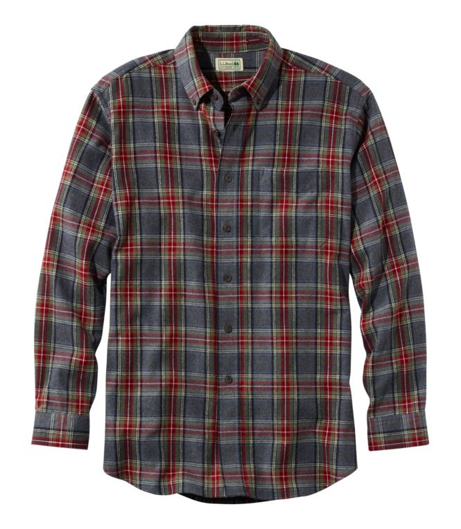 Men's Scotch Plaid Flannel Shirt, Traditional Fit - LLBeanoutlets