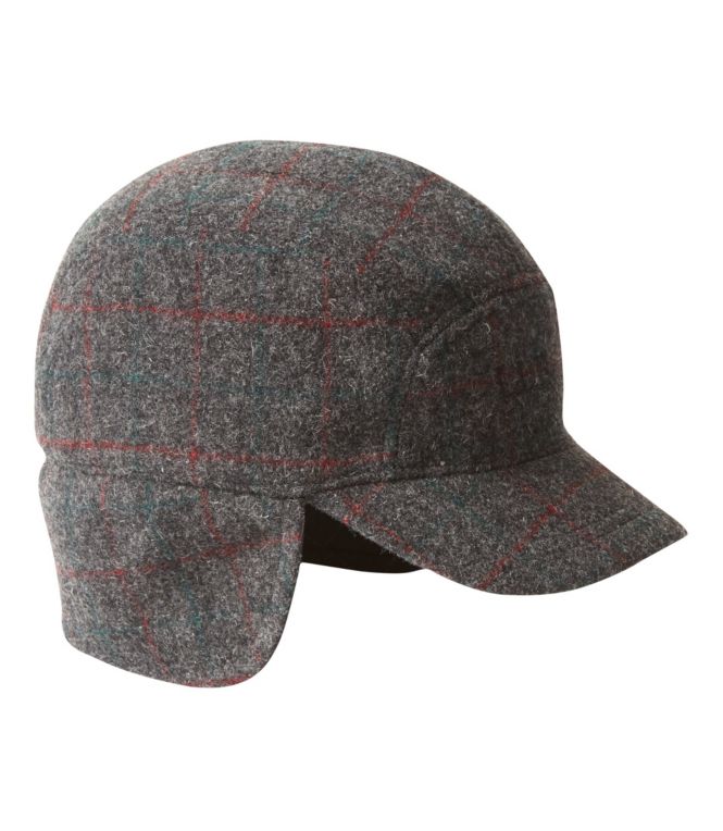 Adults' Maine Guide Wool Cap with PrimaLoft, Plaid - LLBeanoutlets