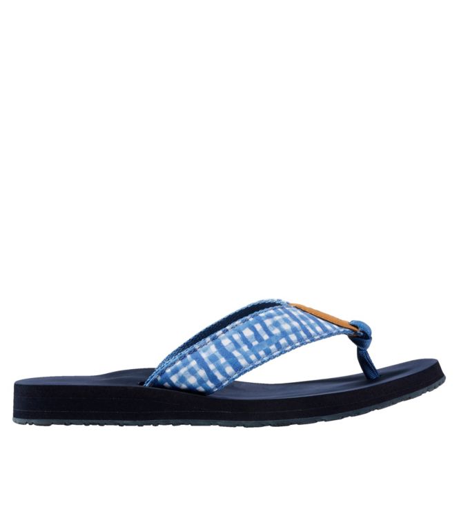 Women's Maine Isle Flip-Flops, Woven Print - LLBeanoutlets