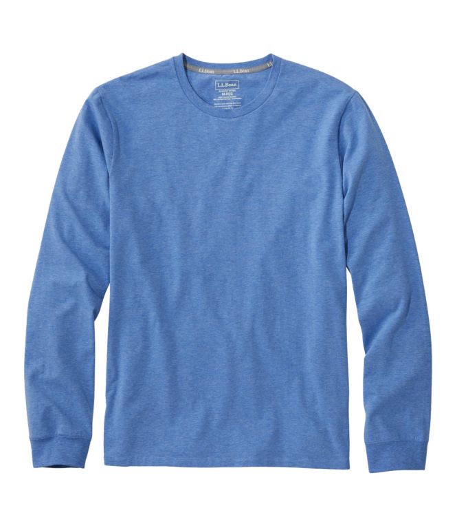 Men's Comfort Stretch Pima Tee Shirt, Long-Sleeve - LLBeanoutlets
