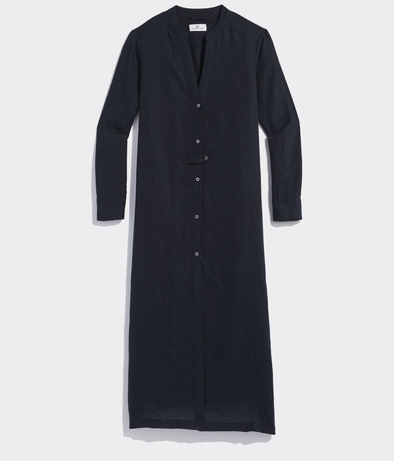 Linen Buttondown Midi Coverup - LLBeanoutlets