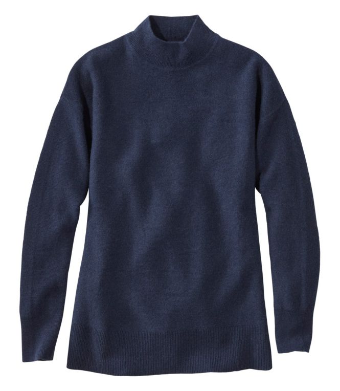 Women's Respun Cashmere Sweater, Mockneck - LLBeanoutlets