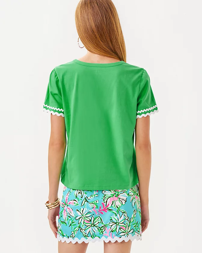 Clairmont Ric Rac Trimmed Knit Top - LLBeanoutlets