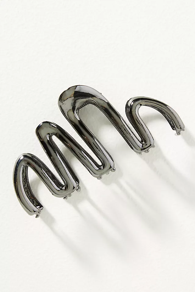 Squiggle Hair Claw Clip BLACK - LLBeanoutlets