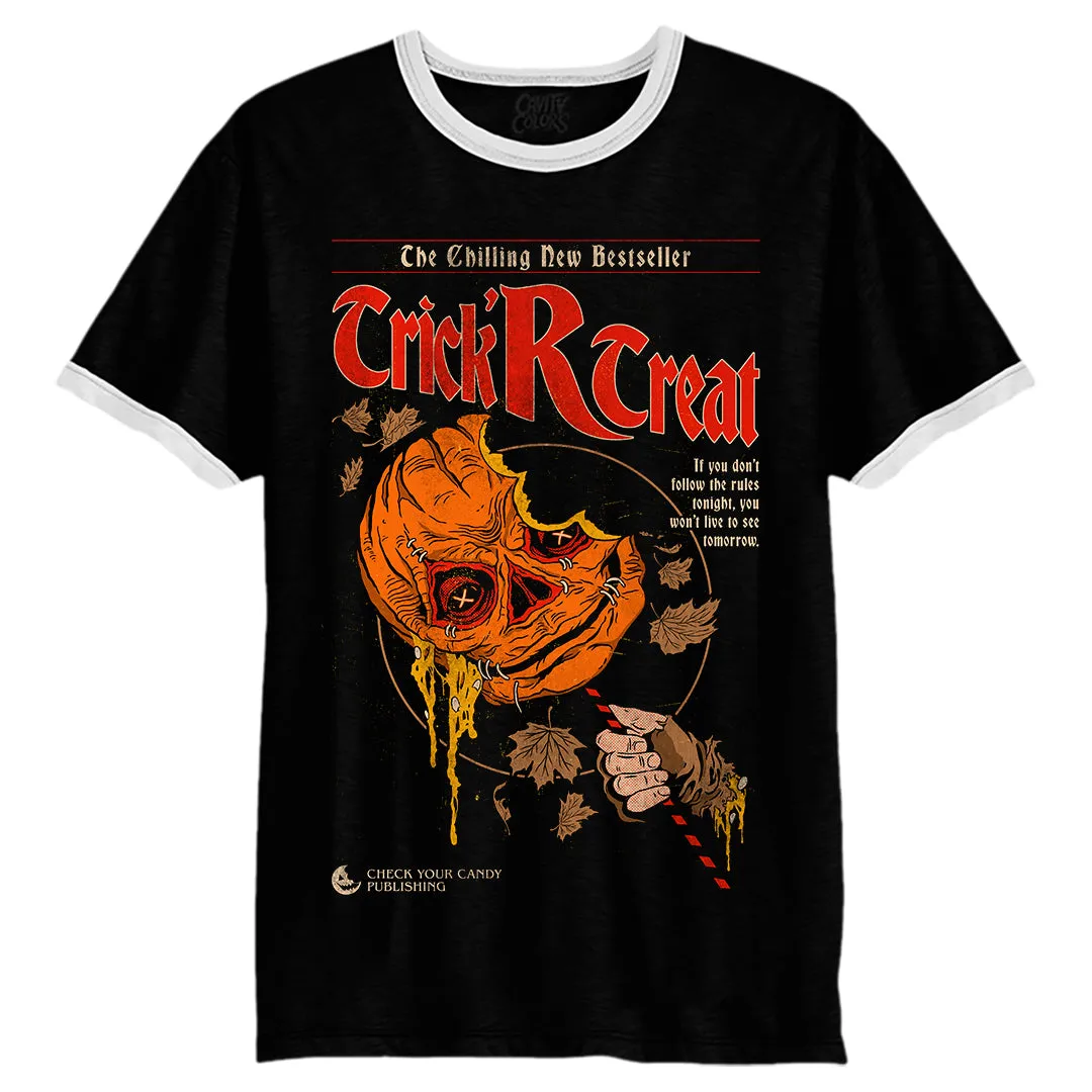 TRICK 'R TREAT: HORROR PAPERBACK - RINGER T-SHIRT - LLBeanoutlets