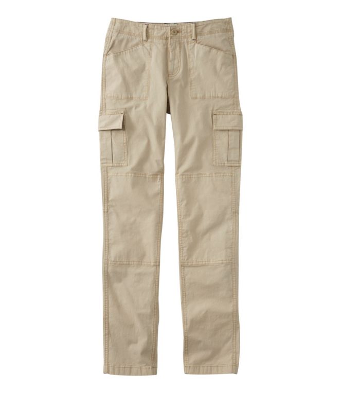 Women's Stretch Canvas Cargo Pants, Mid-Rise Straight-Leg - LLBeanoutlets
